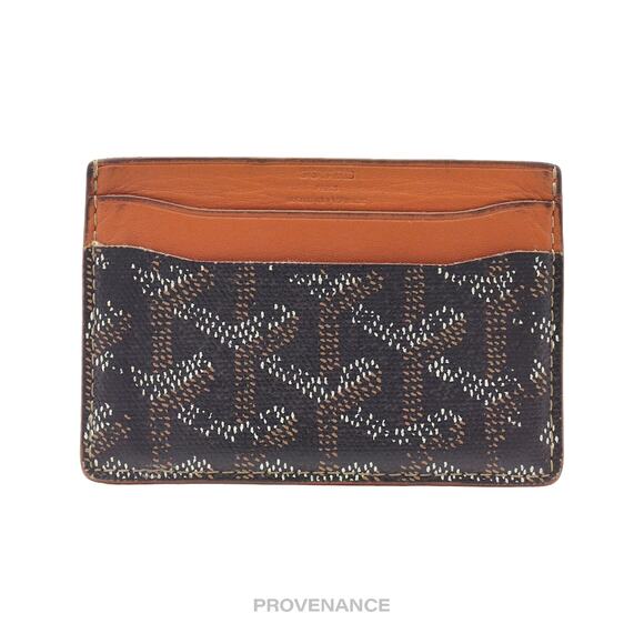 🔴 Goyard Saint Sulpice Card Holder - Black/Tan Goyardine - Picture 4 of 8